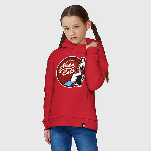 Детское худи оверсайз Nuka cola sticker / Красный – фото 3