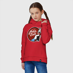 Толстовка оверсайз детская Nuka cola sticker, цвет: красный — фото 2