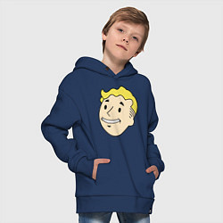 Толстовка оверсайз детская Vault boy head, цвет: тёмно-синий — фото 2