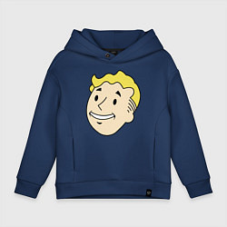 Толстовка оверсайз детская Vault boy head, цвет: тёмно-синий