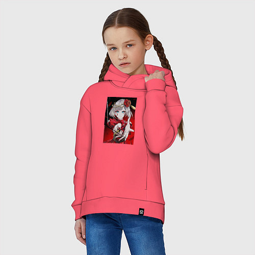 Детское худи оверсайз Судьба art - Такт Опус Судьба / Коралловый – фото 3