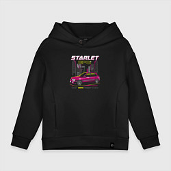 Толстовка оверсайз детская Toyota Starlet ep81, цвет: черный