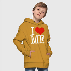 Толстовка оверсайз детская I love me, цвет: горчичный — фото 2