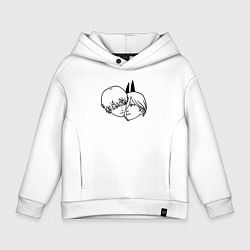 Толстовка оверсайз детская Denji and Power, цвет: белый