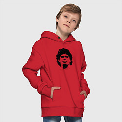 Толстовка оверсайз детская Face Maradona, цвет: красный — фото 2