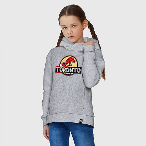 Детское худи оверсайз Toronto dinosaur / Меланж – фото 3