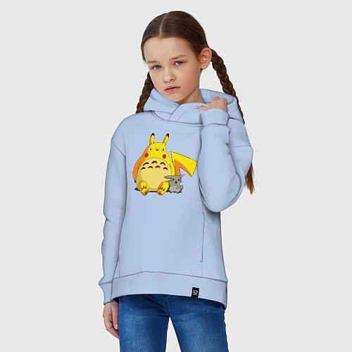 Детское худи оверсайз Pika Totoro / Мягкое небо – фото 3