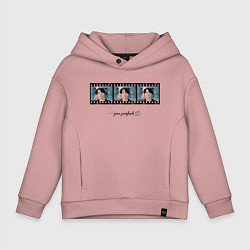 Толстовка оверсайз детская Jungkook BTS, цвет: пыльно-розовый