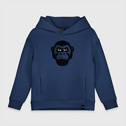 Толстовка оверсайз детская Serious gorilla, цвет: тёмно-синий
