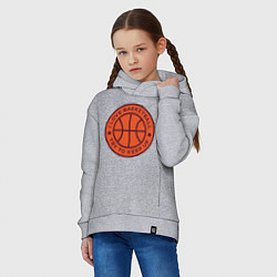 Толстовка оверсайз детская Love basketball, цвет: меланж — фото 2
