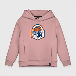 Толстовка оверсайз детская Баскетбольная мама, цвет: пыльно-розовый