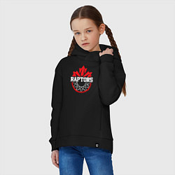 Толстовка оверсайз детская Торонто Рэпторс, цвет: черный — фото 2