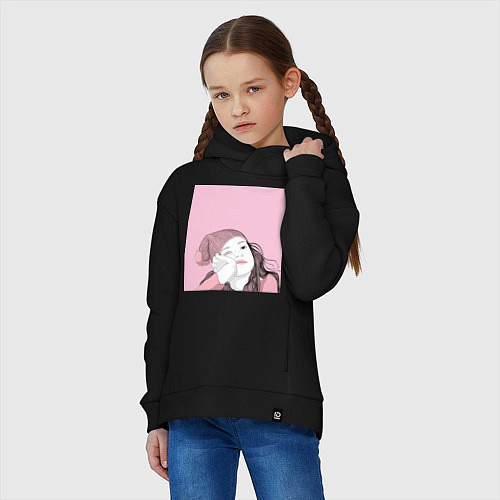 Детское худи оверсайз Меланхолия / Черный – фото 3