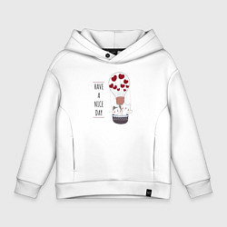 Толстовка оверсайз детская Have a nice day, цвет: белый
