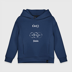 Толстовка оверсайз детская JIMIN FACE Set Me Free, цвет: тёмно-синий