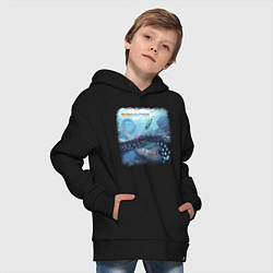 Толстовка оверсайз детская Subnautica - подводный мир, цвет: черный — фото 2