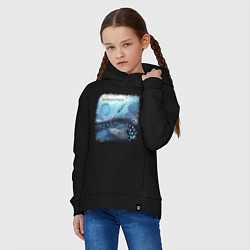 Толстовка оверсайз детская Subnautica - подводный мир, цвет: черный — фото 2