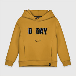 Толстовка оверсайз детская D DAY Agust D, цвет: горчичный