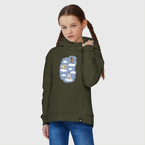Детское худи оверсайз БаранОблачность / Хаки – фото 3