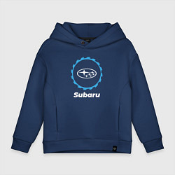 Толстовка оверсайз детская Subaru в стиле Top Gear, цвет: тёмно-синий