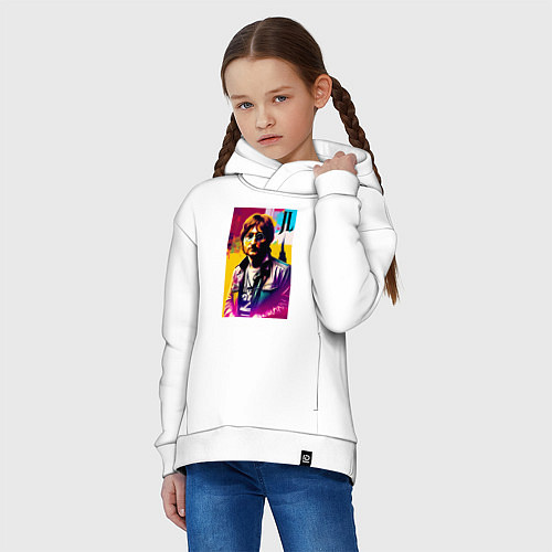 Детское худи оверсайз John Lennon - world legend / Белый – фото 3