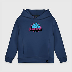 Толстовка оверсайз детская Miami Heat team, цвет: тёмно-синий