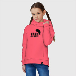 Толстовка оверсайз детская Даня и медведь, цвет: коралловый — фото 2