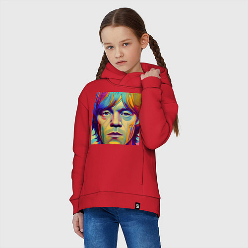 Детское худи оверсайз Brian Jones Digital Portret / Красный – фото 3