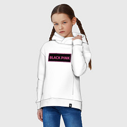 Толстовка оверсайз детская Логотип Блек Пинк, цвет: белый — фото 2