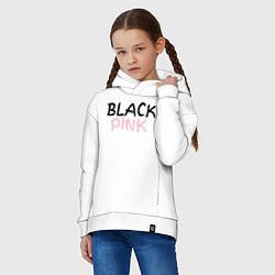Толстовка оверсайз детская Граффити BlackPink, цвет: белый — фото 2