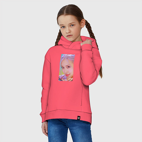 Детское худи оверсайз Blackpink ice Cream Rose / Коралловый – фото 3