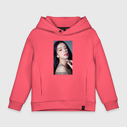 Толстовка оверсайз детская Kim Jisoo, цвет: коралловый