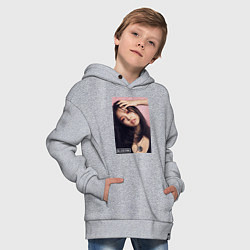 Толстовка оверсайз детская Jennie Blackpink photo, цвет: меланж — фото 2