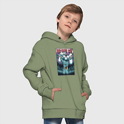 Толстовка оверсайз детская One more life, цвет: авокадо — фото 2