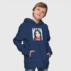 Толстовка оверсайз детская Karina Aespa, цвет: тёмно-синий — фото 2