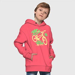 Толстовка оверсайз детская BMX - street freestyle, цвет: коралловый — фото 2