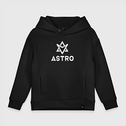 Толстовка оверсайз детская Astro logo, цвет: черный