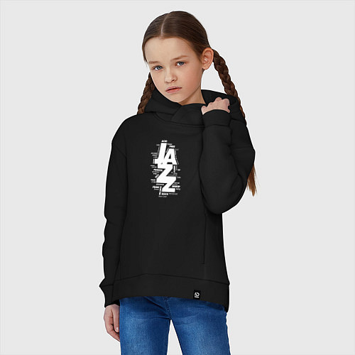 Детское худи оверсайз Jazz Styles BW1 / Черный – фото 3