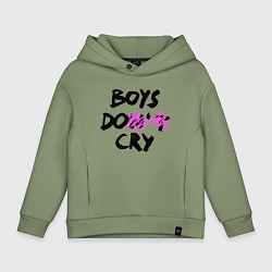 Толстовка оверсайз детская Boys dont cry, цвет: авокадо