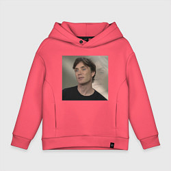 Толстовка оверсайз детская Пустой взгляд Киллиана, цвет: коралловый