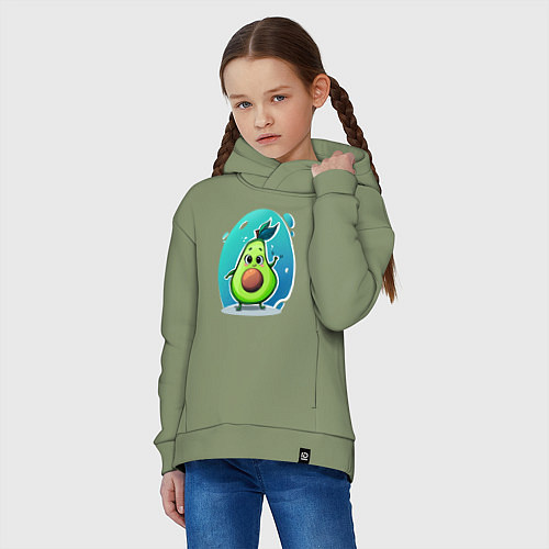 Детское худи оверсайз Cute avocado / Авокадо – фото 3