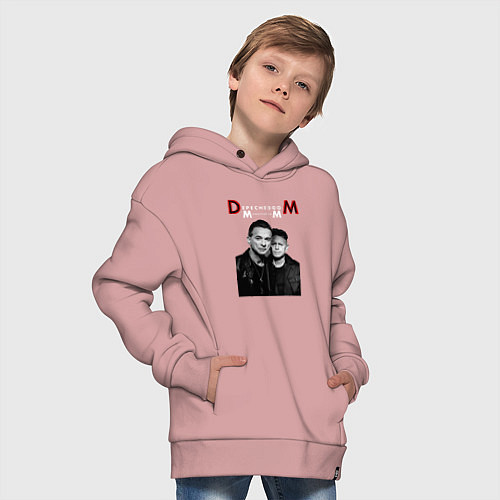Детское худи оверсайз Depeche Mode 2023 Memento Mori - Dave & Martin 09 / Пыльно-розовый – фото 4