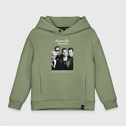 Толстовка оверсайз детская Depeche Mode World Violation Tour Band, цвет: авокадо