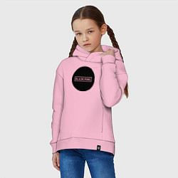 Толстовка оверсайз детская Black pink - logotype - group - South Korea, цвет: светло-розовый — фото 2