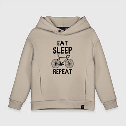 Детское худи оверсайз Eat sleep bike repeat