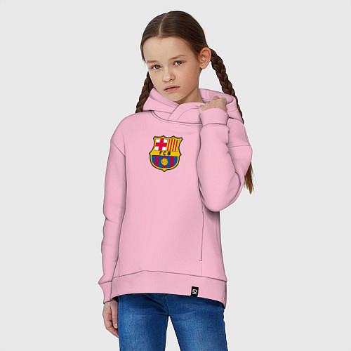 Детское худи оверсайз Barcelona fc sport / Светло-розовый – фото 3