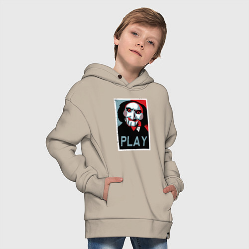 Детское худи оверсайз Play saw / Миндальный – фото 4