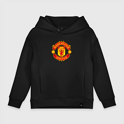 Толстовка оверсайз детская Манчестер Юнайтед фк спорт, цвет: черный