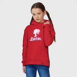 Толстовка оверсайз детская Барби - объемная фигурка, цвет: красный — фото 2