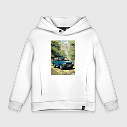 Толстовка оверсайз детская Land Rover - Range Rover 1998, цвет: белый
